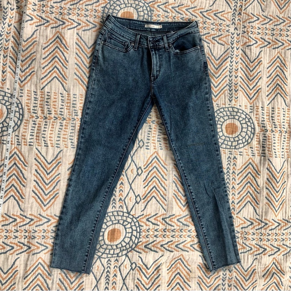 Raw Hem Stretch Skinny Levi’s 28